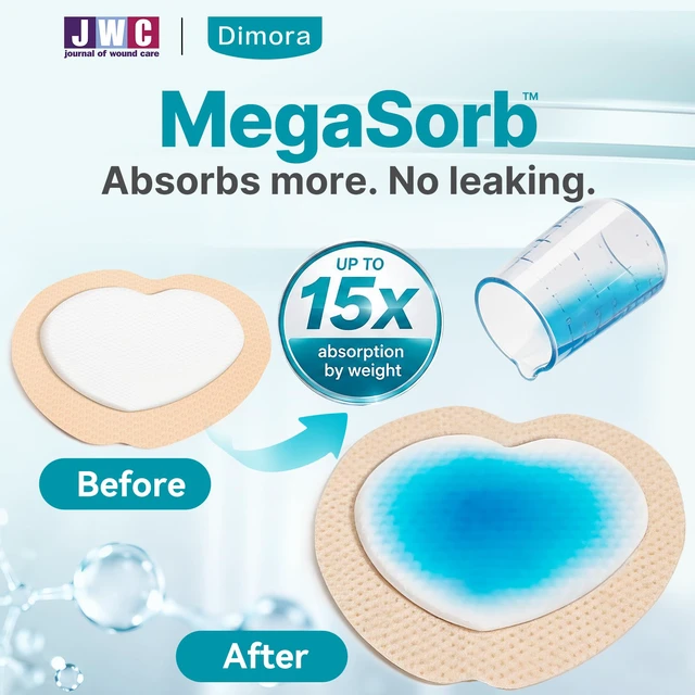 Alt view image 3 of 7 - Sacrum Foam Dressing Silicone Adhesive Border 7" x 7" (5 Packs) 5-Layer Megasorb Silicone Foam Dressing Waterproof breathable Gentle border, Sacral Bedsore Pressure Sore pads
