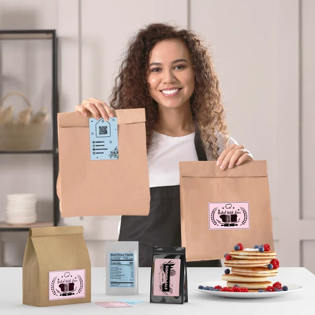 Alt view image 5 of 7 - 4x6 Inch Pink Thermal Printer Labels for Packages, 500 Sheets/Stack 4"x6" Fanfold Shipping Labels, No BPA and BPS, Print Clear and Sharp, Strong Adhesive, Compatible with Most Thermal Printers