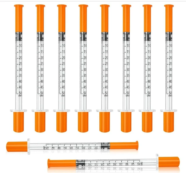Main image of Jeringas con agujas para inyectar, 30G 1ml/cc 1/2" (12.7mm) jeringas de insulina, Pack of 100