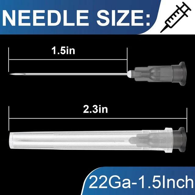 Alt view image 4 of 7 - 30 Pack 5ml Syringes with Needle-22Ga 1.5 Inch Needle with Luer Lock, Individually Sealed Packaging