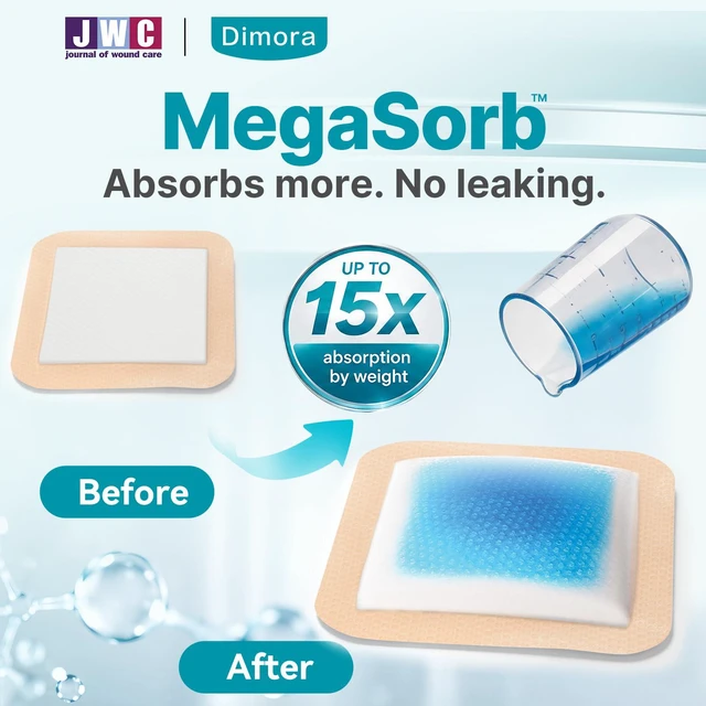 Alt view image 3 of 7 - Silicone Foam Dressing Adhesive Gentle Border 3" x 3" in silicone border, waterproof adhesive foam, first aid wound care, breathable absorbent pad, 10 pack