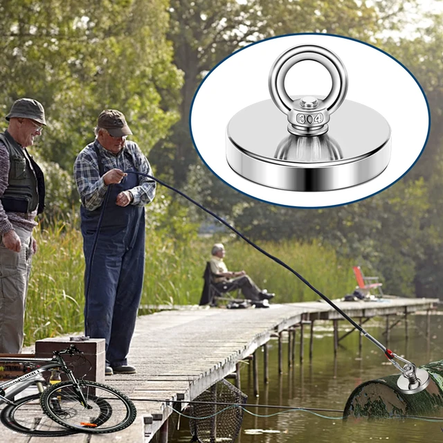 Alt view image 5 of 7 - Fishing Magnets with Countersunk Hole 3.94 inch 1200LBS Pulling Force
