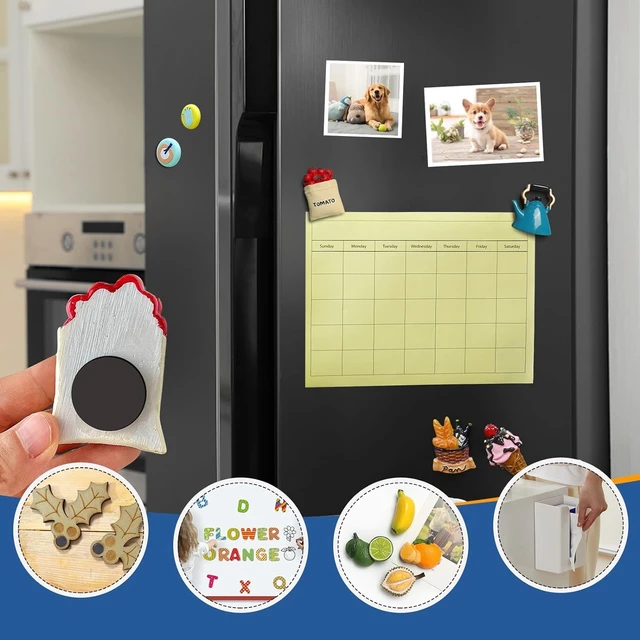 Alt view image 7 of 7 - Magnets with Adhesive Backing, 90P Flexible Fridge Magnetic Dots
