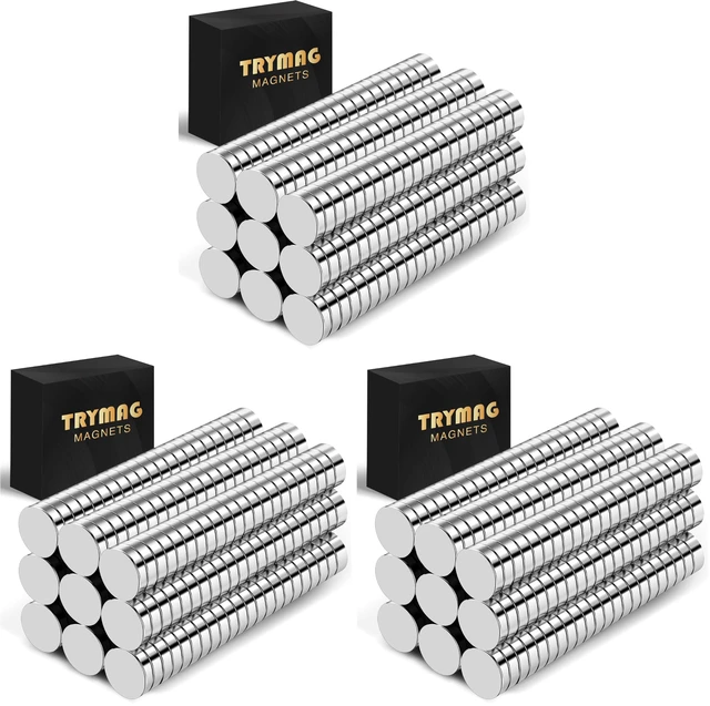 Main image of 200Pcs Small Round Refrigerator Magnets for Crafts, 8x3mm Mini Rare Earth Tiny Strong Neodymium Disc Magnets for Whiteboard, Fridge, Office, Hobbies, Tiny Round Button (Pack of 3)