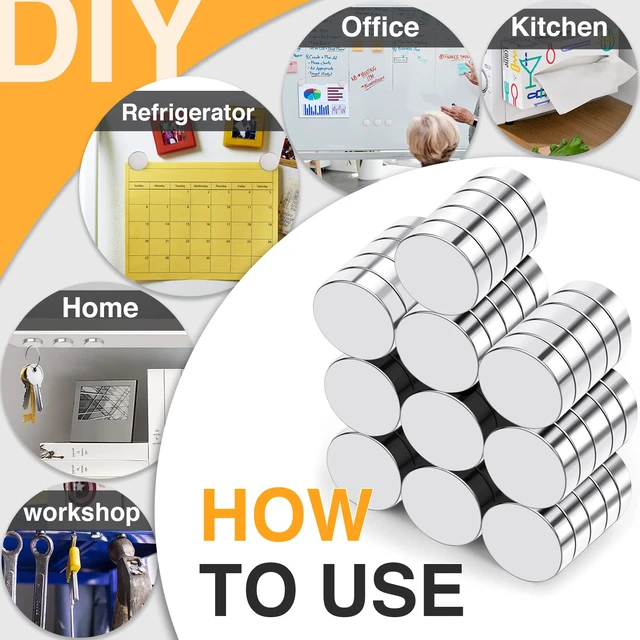 Alt view image 5 of 6 - 200Pcs Small Round Refrigerator Magnets for Crafts, 8x3mm Mini Rare Earth Tiny Strong Neodymium Disc Magnets for Whiteboard, Fridge, Office, Hobbies, Tiny Round Button (Pack of 3)
