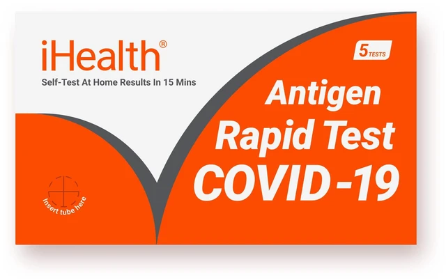 Main image of COVID-19 Antigen Rapid Home Test, 5 Tests, FDA Authorized OTC at-Home Self Covid Test, Results in 15 Minutes with Non-invasive Nasal Swab, for ages 2 and up, easy to use