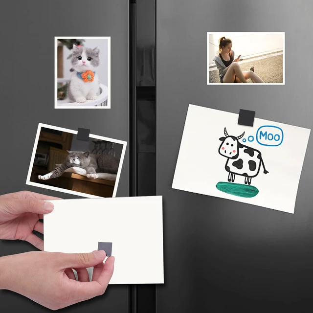 Alt view image 5 of 6 - Magnets with Adhesive Backing, 150P Flexible Square Magnetic Dots 0.8 x 0.08 Classroom Must Have Round Magnetic Tape Flexible Sheets for Crafts Whiteboard Refrigerator Easy Peel and Stick
