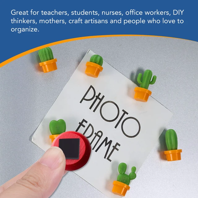 Alt view image 6 of 6 - Magnets with Adhesive Backing, 150P Flexible Square Magnetic Dots 0.8 x 0.08 Classroom Must Have Round Magnetic Tape Flexible Sheets for Crafts Whiteboard Refrigerator Easy Peel and Stick