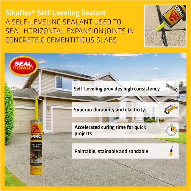 Alt view image 3 of 7 - flex Self Leveling Polyurethane Sealant, Gray | Accelerated Curing | For Concrete Joints | Horizontal Application | 10.1 fl oz (4-Pack)