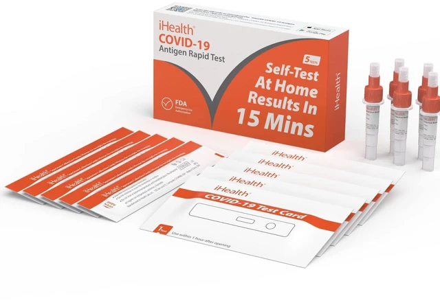 Alt view image 7 of 7 - COVID-19 Antigen Rapid Home Test, 5 Tests, FDA Authorized OTC at-Home Self Covid Test, Results in 15 Minutes with Non-invasive Nasal Swab, for ages 2 and up, easy to use