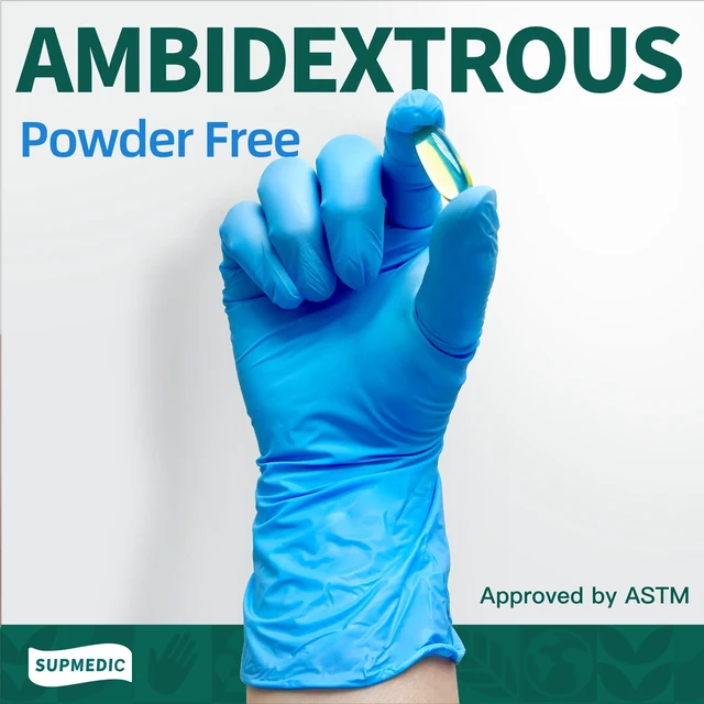 Alt view image 3 of 7 - Vinyl Medical Exam Gloves, Latex & Powder-Free Disposable, Blue VINYL+ Powder-Free Latex-Free Medical Grade Cooking Cleaning Food Prep Examination Blue 100 & 1000 Ct