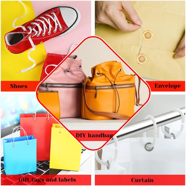 Alt view image 6 of 7 - 643Pcs Grommet Tool Kit 1/2 Inch(Inside Hole Size) Eyelet Kit with 320Pcs Eyelets Grommets, 320Pcs Washers, and Grommet Eyelet Pliers for Leather/Belt/Shoes/Crafts