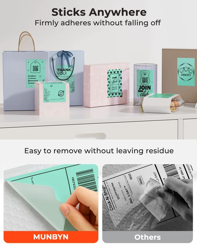 Alt view image 4 of 6 - 4x6 Green Thermal Labels for Shipping Boxes, 220 Sheets/Stack 4"x6" Fanfold Shipping Labels, No BPA and BPS, Print Clear and Sharp, Strong Adhesive, Compatible with Most Thermal Printers