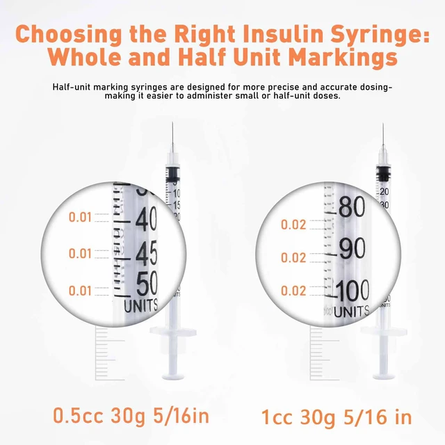 Alt view image 2 of 6 - U-100 1cc 30g 5/16 In (8mm) Syringe with Needle, Individually Wrapped, Pack of 100