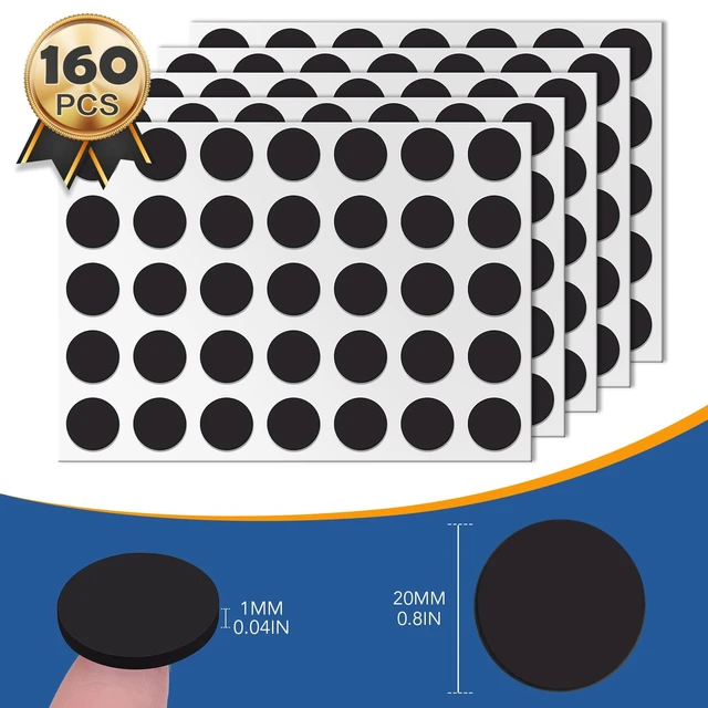 Alt view image 2 of 6 - Magnets with Adhesive Backing, 160P Flexible Fridge Magnetic Dots 0.8 x 0.04 Classroom Must Have Round Magnetic Tape Flexible Sheets for Crafts Whiteboard Refrigerator Easy Peel and Stick