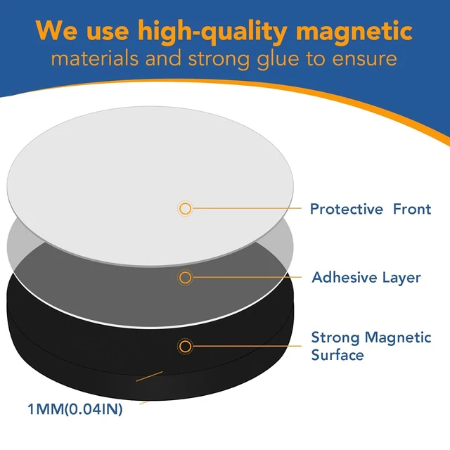 Alt view image 4 of 6 - Magnets with Adhesive Backing, 160P Flexible Fridge Magnetic Dots 0.8 x 0.04 Classroom Must Have Round Magnetic Tape Flexible Sheets for Crafts Whiteboard Refrigerator Easy Peel and Stick
