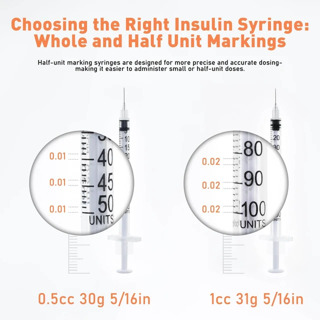 Alt view image 2 of 7 - U-100 1cc Syringes with 31g 5/16" (8mm), Individually Wrapped, Pack of 100