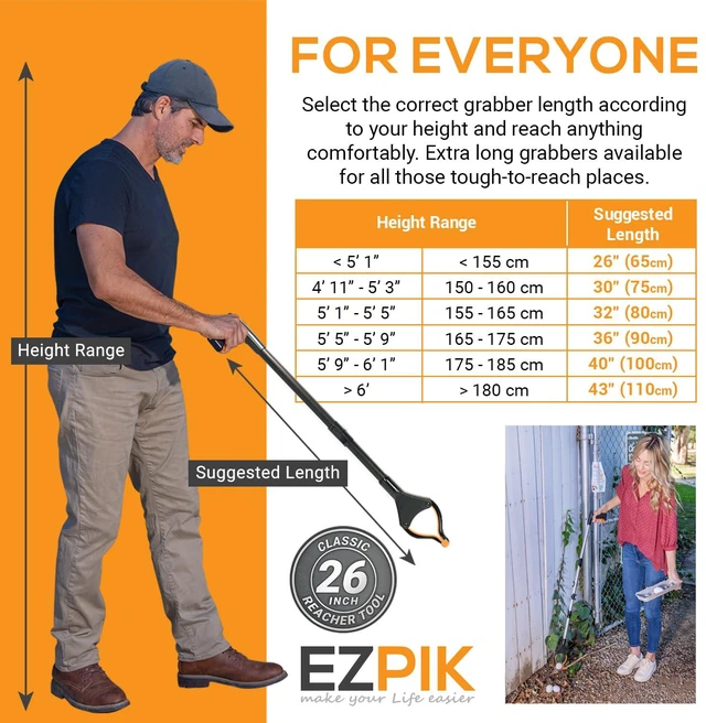 Alt view image 6 of 7 - Classic 26 Folding Grabber Reacher Tool with Dual Magnets, Heavy Duty Trash Picker Upper Grabber for Seniors & Disabled Users, Aluminum Pickup Tool for Everyday Reaching Aids (Black)