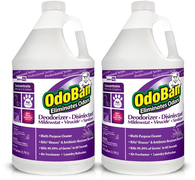 Main image of Professional Disinfectant and Odor Eliminator Concentrate, Made in the USA, Lavender Scent, 2-Pack, 1 Gallon Each