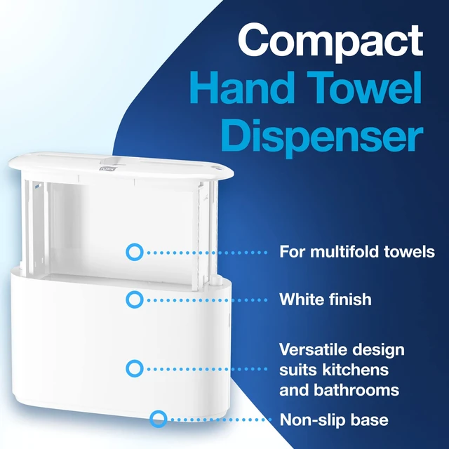 Alt view image 3 of 7 - Xpress Paper Towel Dispenser, H2/H23 Multifold Compatible, 302020 White, Compact design for Home & Commercial use