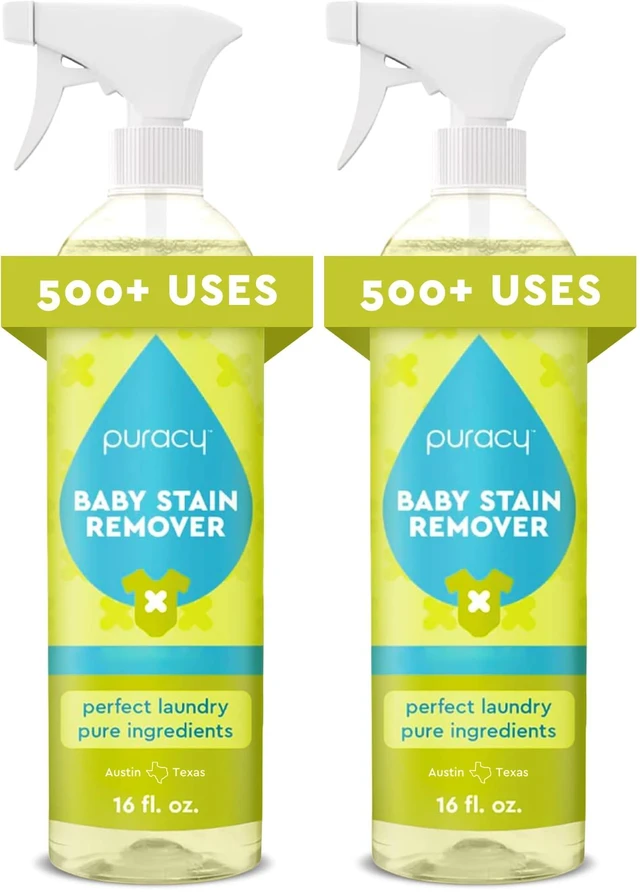 Main image of Stain Remover, Travel and Laundry Stain Cleaner for Clothes, Baby Essentials, Kids Stains, Oil and Fabric Spot Cleaner (Baby Stain Remover Spray, 16 fl oz) (Pack of 2)