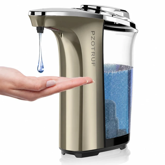 Main image of Automatic Soap Dispenser, 17oz Touchless Liquid Dish Soap Dispenser Kitchen 17OZ Large Capacity, Infrared Sensor, 5 Adjustable Soap Levels, Hand Dispenser for Bathroom Kitchen Sink, Battery Operated