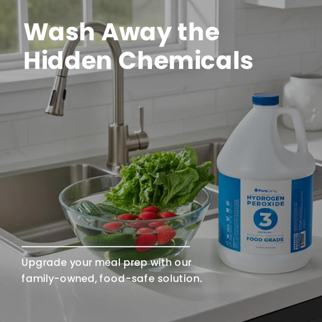 Alt view image 4 of 7 - 3% Food Grade Hydrogen Peroxide (1 Gallon) - No Added Stabilizers - Made in The USA derived from 35% Food Grade Hydrogen Peroxide