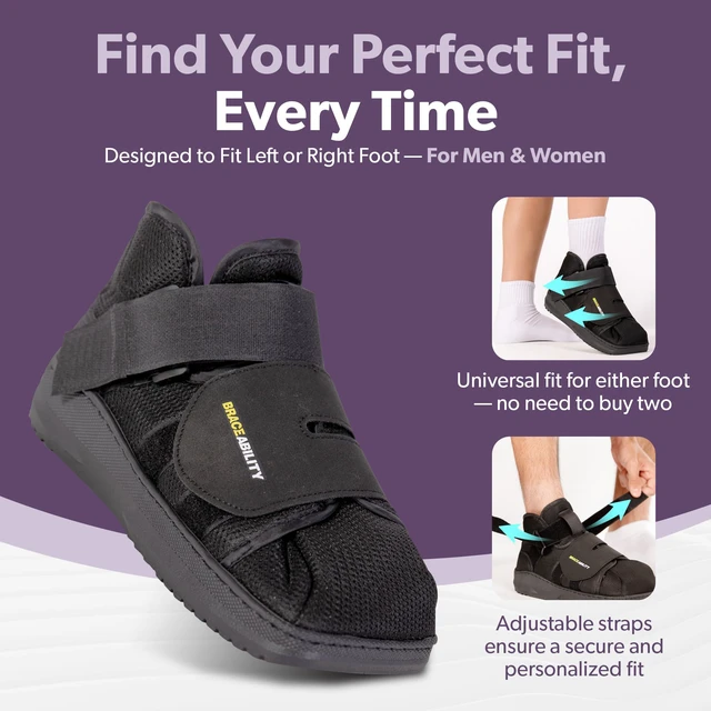 Alt view image 5 of 7 - Closed Toe Medical Walking Shoe - Kids Lightweight Broken Toe Cast Boot, Fractured Foot Brace for Metatarsal Stress Fracture, Post-op Bunion, Surgery Recovery for Boys and Girls (XS)