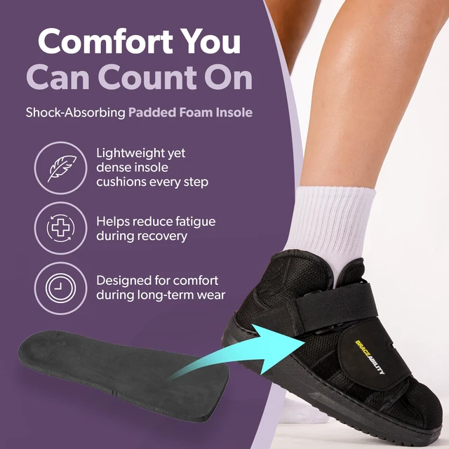 Alt view image 7 of 7 - Closed Toe Medical Walking Shoe - Kids Lightweight Broken Toe Cast Boot, Fractured Foot Brace for Metatarsal Stress Fracture, Post-op Bunion, Surgery Recovery for Boys and Girls (XS)