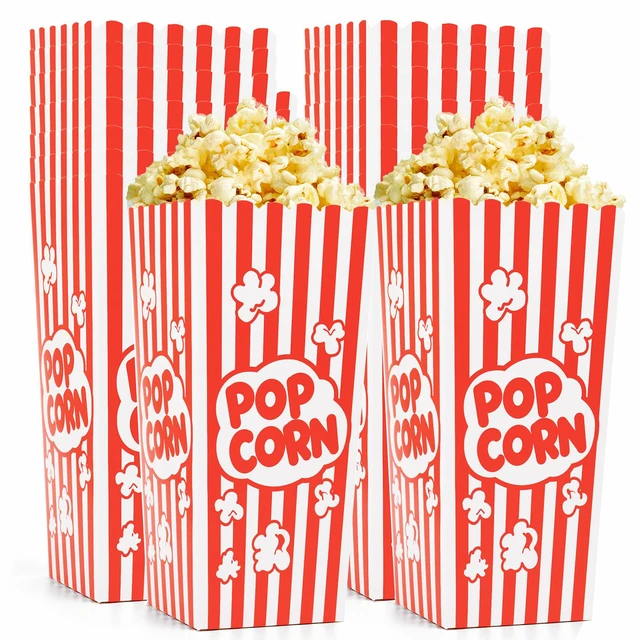 Main image of 240 Pcs Popcorn Boxes, Large Capacity Popcorn Containers Buckets for Pop Corn Machine, Movie Night, Cinema, Carnival, Party, Concessions