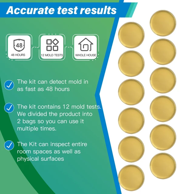Alt view image 3 of 7 - Mold Test Kit for Home - 12 Simple Detection Tests,Test HVAC System,Home Surfaces,& Indoor Air Quality Testing Kits,DIY Mold Detector at Home,Includes Detailed Mold Identification Guide,air Tester