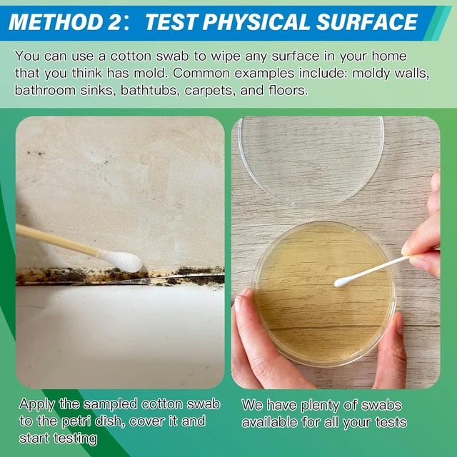 Alt view image 5 of 7 - Mold Test Kit for Home - 12 Simple Detection Tests,Test HVAC System,Home Surfaces,& Indoor Air Quality Testing Kits,DIY Mold Detector at Home,Includes Detailed Mold Identification Guide,air Tester