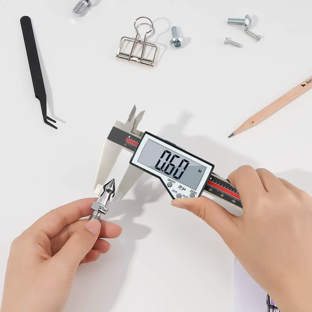 Alt view image 7 of 7 - Digital Caliper, 8" Caliper Measuring Tool Extreme Accuracy Waterproof Electronic Vernier Caliper Industrial Stainless Steel Digital, Durable Measuring Tool with Large LCD Screen