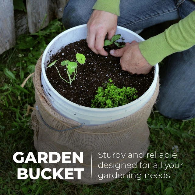 Alt view image 6 of 7 - 5-Gallon White Bucket Pail Container with Lid | Food Grade | Heavy-Duty Approx 90 MIL Extra Durable | Metal Handles with Plastic Grip | Multi-Use | Easy Stack and Store | BPA Free - 2 Pack