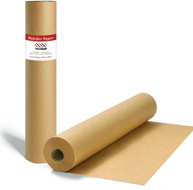 Main image of 24 x 200 Brown Butcher Paper Roll for Smoking Meat, BBQ, Grilling Unbleached, uncoated & unwaxed, made from premium virgin pulp, durable, ideal for wrapping, packaging, craft