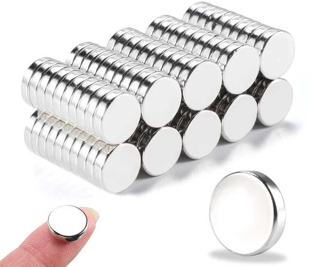 Main image of 100Pcs Small Refrigerator Magnets, 12x3mm Round Rare Earth Magnet Mini Tiny Neodymium Strong Magnets for Refrigerator, DIY, Crafts, Kitchen and Office