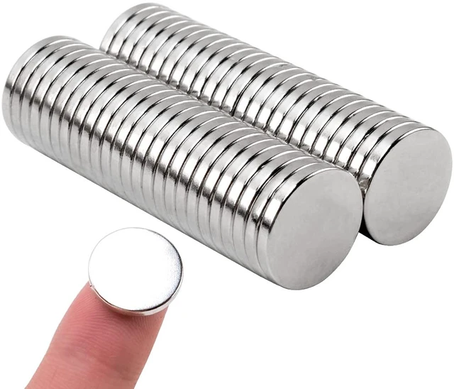 Main image of 50 Pcs Super Strong Neodymium Disc Magnets, 15mm x 2mm Tiny Small Magnets for Dry Erase Board Whiteboard Office Fridge Crafts, Heavy Duty Round Rare Earth Magnets for DIY Scientific Models