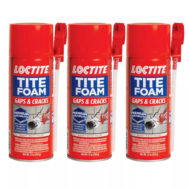 Main image of Tite Foam Gaps & Cracks, Bright White Insulating Foam Sealant, 12 oz Can, Pack of 3