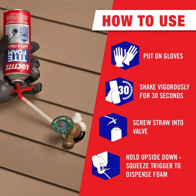 Alt view image 4 of 7 - Tite Foam Gaps & Cracks, Bright White Insulating Foam Sealant, 12 oz Can, Pack of 3