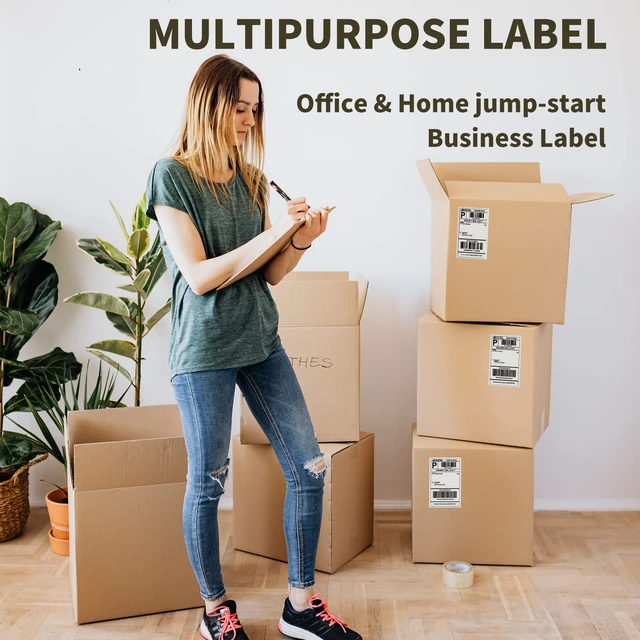 Alt view image 7 of 7 - L Liked 1000 4x6 Thermal Shipping Labels, Perforated, Commercial Grade 4x6 Shipping Labels, BPA Free, Blue Back, Strong Adhesive, Compatible with Zebra & Rollo Printer