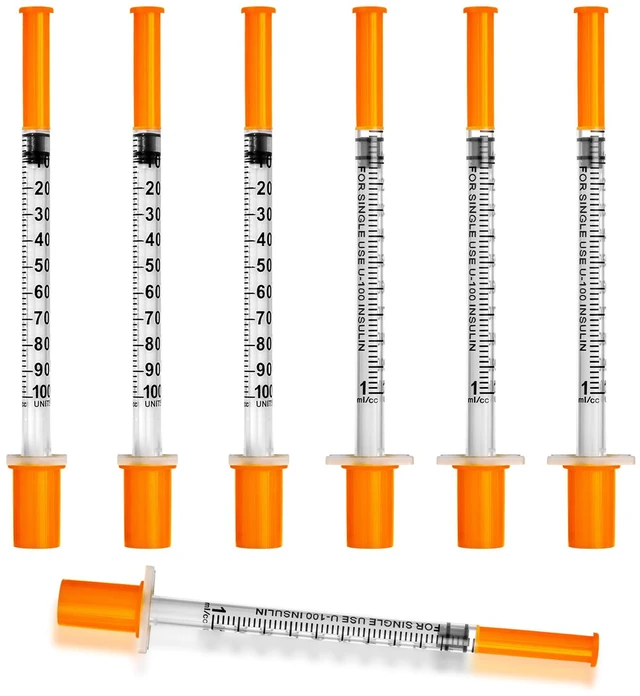 Main image of 1ml Syringe with Cap, 30G 13/25" 1cc Syringes, Pack of 100 Disposable Individual Package