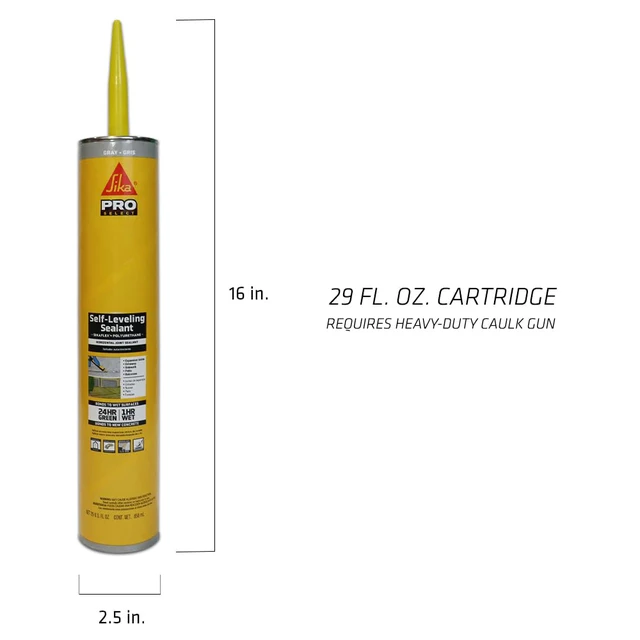 Alt view image 2 of 7 - flex Self Leveling Sealant, Gray, Polyurethane, 29 fl oz, Waterproof, Self-Leveling for Sealing Horizontal Expansion Joints in Concrete