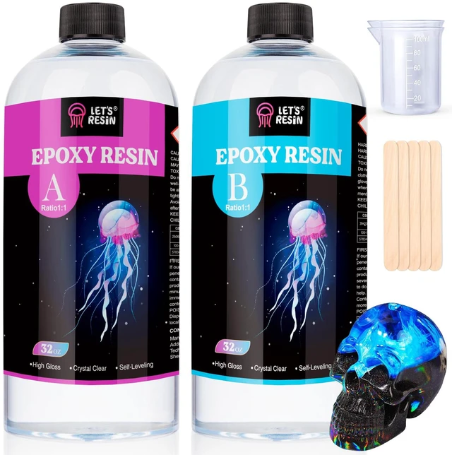 Main image of 1/2 Gallon Epoxy Resin,Crystal Clear Resin Epoxy Kit for Crafts Bubble Free Casting Resin, 2 Part Resin and Hardener for DIY Art, Jewelry Making, Coasters, for Beginners & Pros