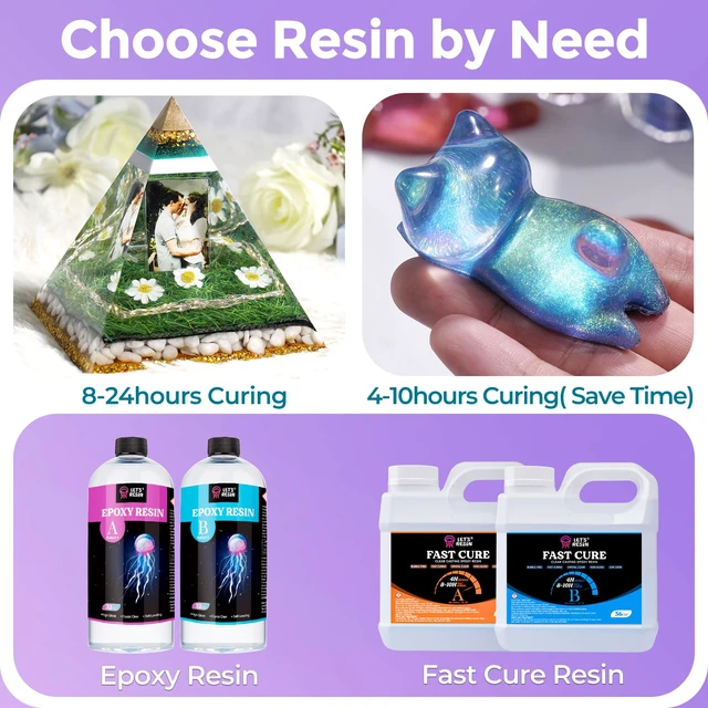 Alt view image 7 of 7 - 1/2 Gallon Epoxy Resin,Crystal Clear Resin Epoxy Kit for Crafts Bubble Free Casting Resin, 2 Part Resin and Hardener for DIY Art, Jewelry Making, Coasters, for Beginners & Pros