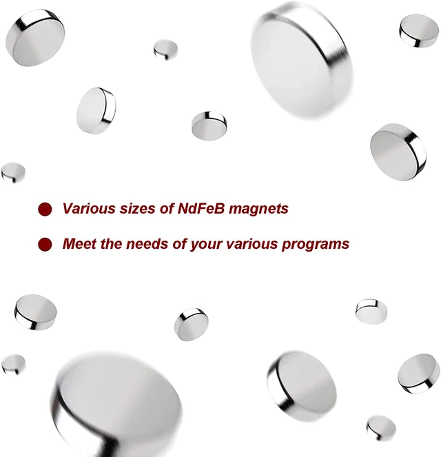 Alt view image 6 of 7 - Small Strong Magnets, 269Pcs Mini Round Refrigerator Magnets for 3D Printings, Office, Hobbies, Crafts and Science
