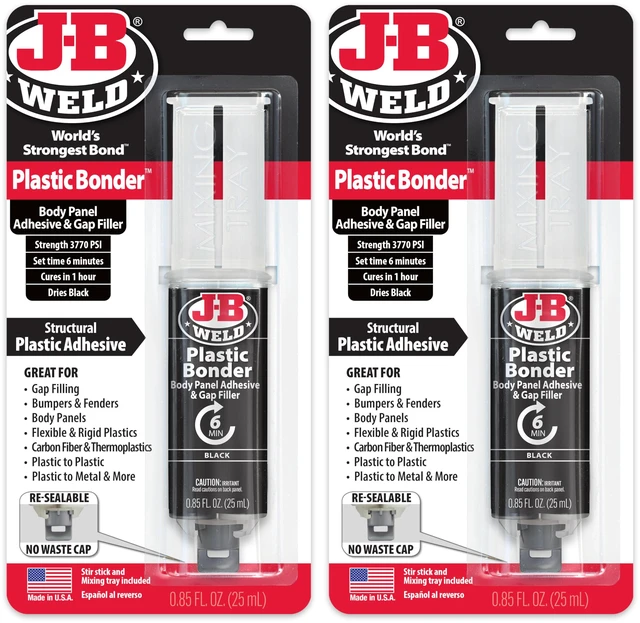 Main image of Plastic Bonder Black 25ml Syringe - 2 Pack (50139-2), 25 ml - 2 Pack