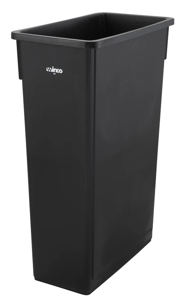 Main image of Slender Trash Can, 23-Gallon, Black Great for Kitchens, Dining Areas and Back-of-house Cleanup