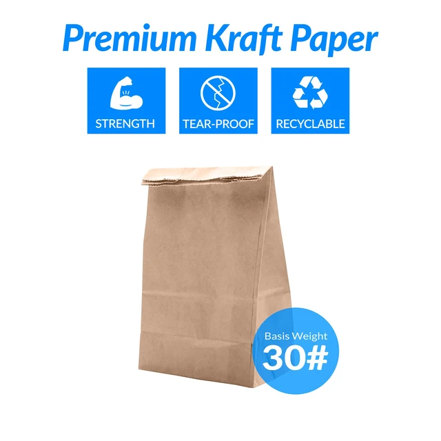 Alt view image 3 of 5 - Brown Paper Bags | 500 Count Paper Lunch Bags Ideal for Small Lunches and Crafts, Perfect for Sandwiches and Snacks