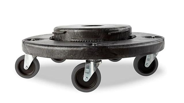 Alt view image 4 of 4 - Brute Quiet Dolly, Compatible with 20, 32, 44, and 55-Gallon Brute® Containers, Black, for Restaurants/Back of House/Offices/Warehouses/Airports/Commercial Environments