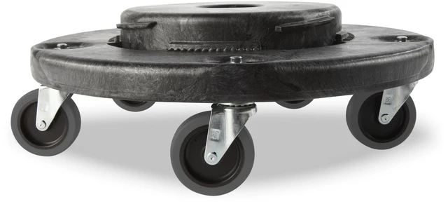 Main image of Brute Quiet Dolly, Compatible with 20, 32, 44, and 55-Gallon Brute® Containers, Black, for Restaurants/Back of House/Offices/Warehouses/Airports/Commercial Environments